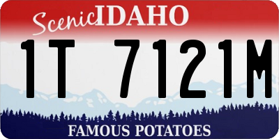 ID license plate 1T7121M