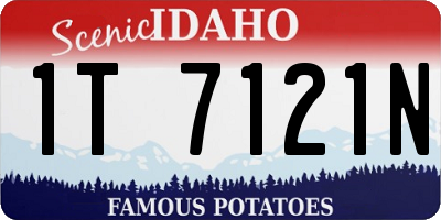 ID license plate 1T7121N