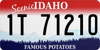 ID license plate 1T7121O