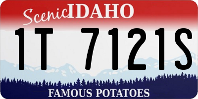 ID license plate 1T7121S