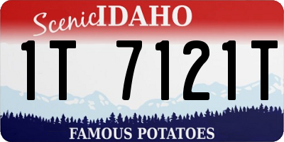 ID license plate 1T7121T