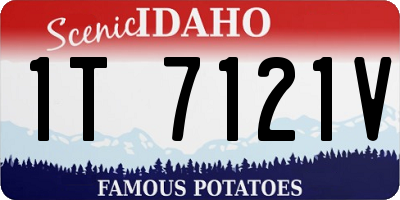 ID license plate 1T7121V