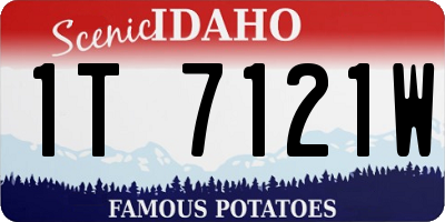 ID license plate 1T7121W