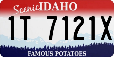 ID license plate 1T7121X
