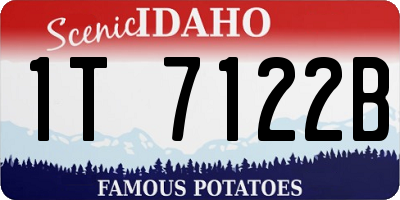ID license plate 1T7122B