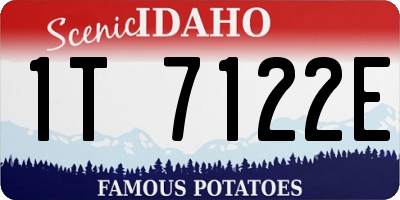 ID license plate 1T7122E