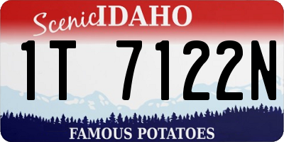 ID license plate 1T7122N