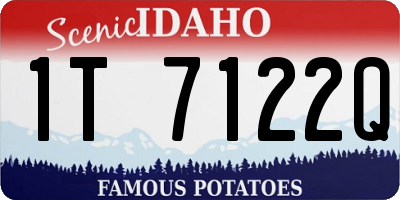 ID license plate 1T7122Q