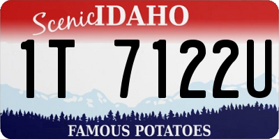 ID license plate 1T7122U