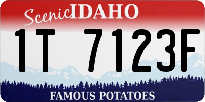 ID license plate 1T7123F
