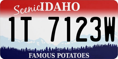 ID license plate 1T7123W
