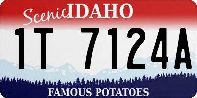 ID license plate 1T7124A