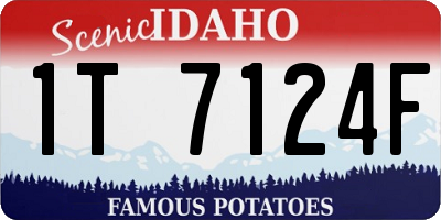 ID license plate 1T7124F