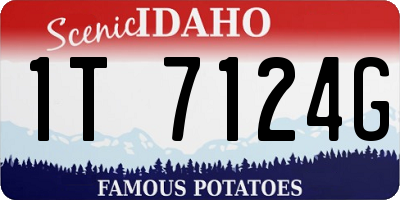 ID license plate 1T7124G