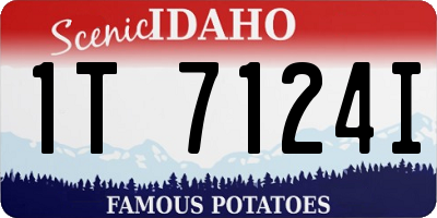 ID license plate 1T7124I