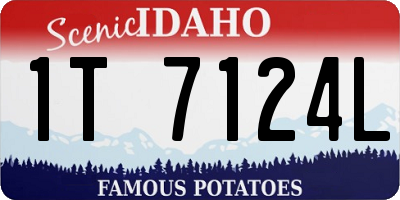 ID license plate 1T7124L