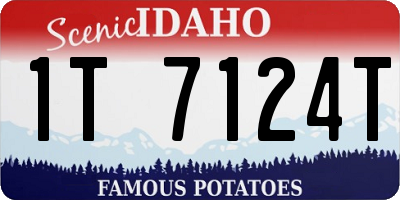 ID license plate 1T7124T