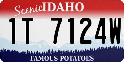 ID license plate 1T7124W