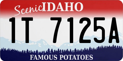 ID license plate 1T7125A