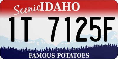 ID license plate 1T7125F