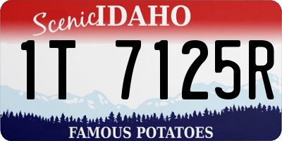 ID license plate 1T7125R