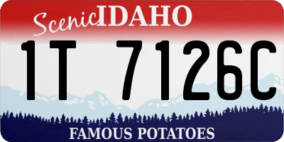 ID license plate 1T7126C