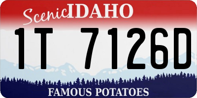 ID license plate 1T7126D