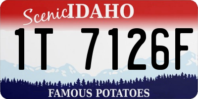 ID license plate 1T7126F