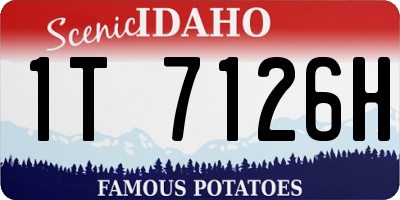 ID license plate 1T7126H