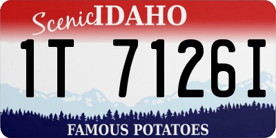 ID license plate 1T7126I