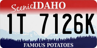 ID license plate 1T7126K