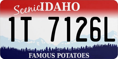 ID license plate 1T7126L