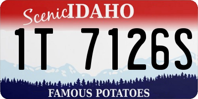 ID license plate 1T7126S