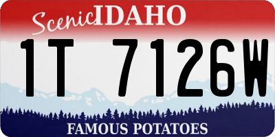 ID license plate 1T7126W