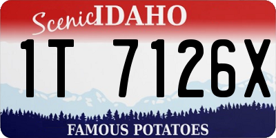 ID license plate 1T7126X