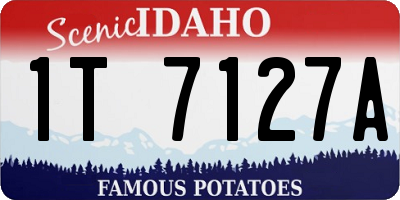 ID license plate 1T7127A