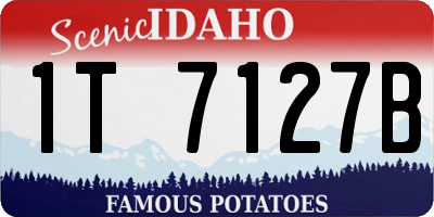 ID license plate 1T7127B