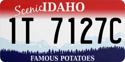 ID license plate 1T7127C