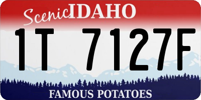 ID license plate 1T7127F