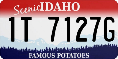 ID license plate 1T7127G
