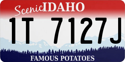 ID license plate 1T7127J
