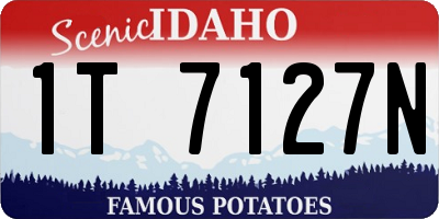 ID license plate 1T7127N