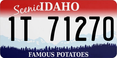 ID license plate 1T7127O