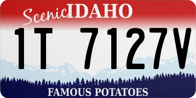 ID license plate 1T7127V
