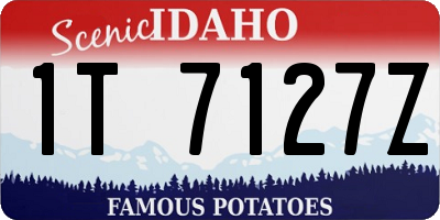 ID license plate 1T7127Z