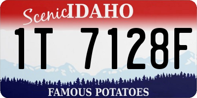 ID license plate 1T7128F