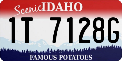 ID license plate 1T7128G