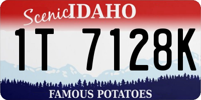 ID license plate 1T7128K