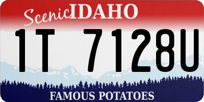 ID license plate 1T7128U