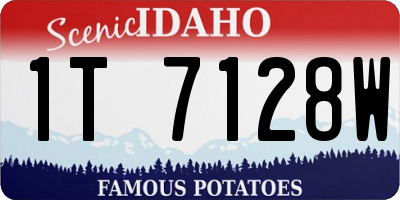 ID license plate 1T7128W
